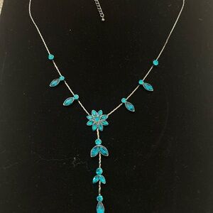 Park Lane Necklace with Teal Australian Crystals.